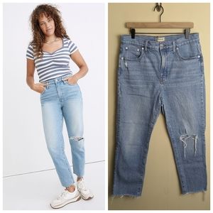 Madewell size 31 perfect vintage jeans distressed